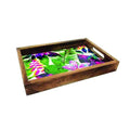 METIER Multicolor Wood & Epoxy Serving Tray with Handle – 12Inch FLAP9