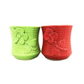 Decorative Flower Pot – Decorative Round Ceramic Flower Pot with Floral Design FLAP9