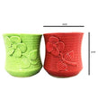 Decorative Flower Pot – Decorative Round Ceramic Flower Pot with Floral Design FLAP9