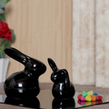 Cute Rabbit Statues for Home & Office Decor | Set of 2 (11cm & 14cm) Moksha Bongs