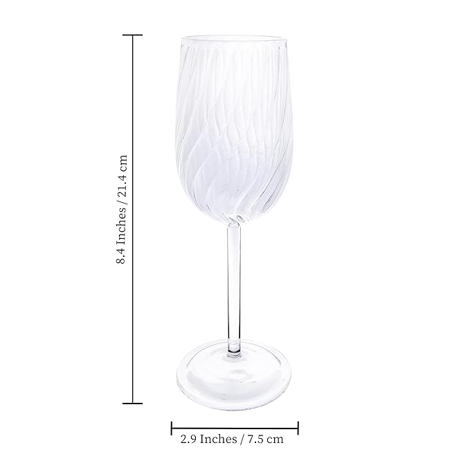 300ml borosilicate wine glass set