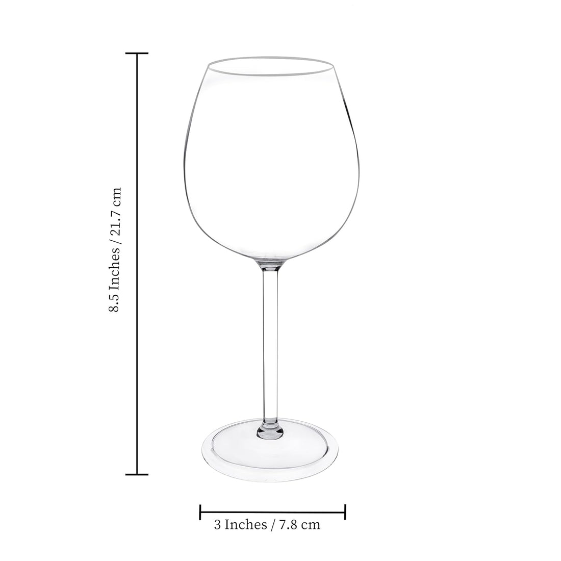 METIER® Borosilicate Wine Glasses 2-Pack – 370ml, Dishwasher Safe, Premium Quality