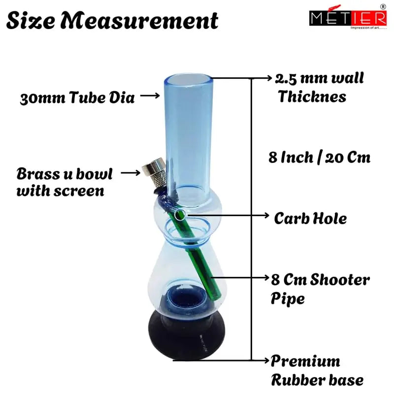 sky blue mini acrylic smoking bong