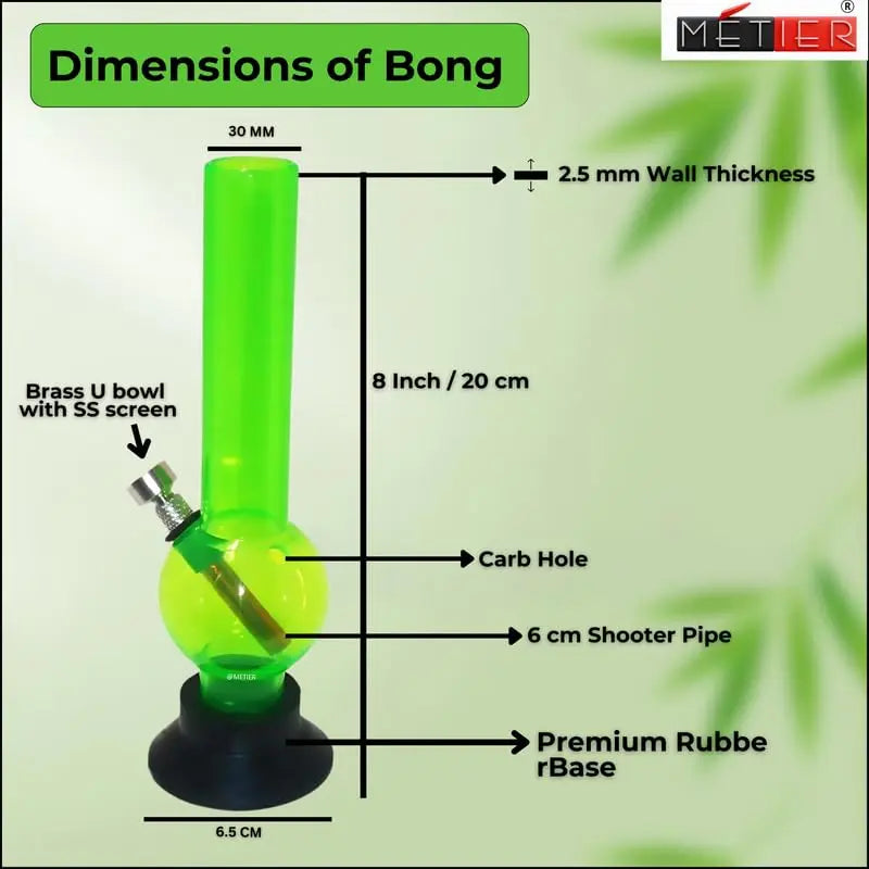 transparent mini water bong