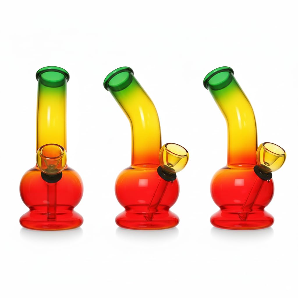 6 Inch Rasta Glass Bong Online In India 