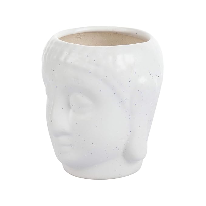 Ceramic Pot – Ceramic Buddha Planter Pot Self-Watering for Indoor Plants, Home & Office Décor FLAP9