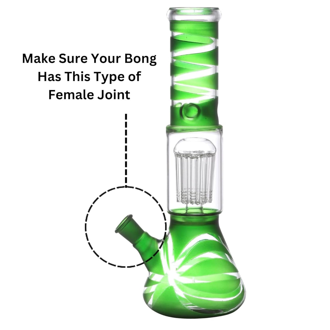 Moksha green glass bowl set for waterpipe bong (18.8mm)