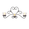metier black iron wall candle holder 3 cups