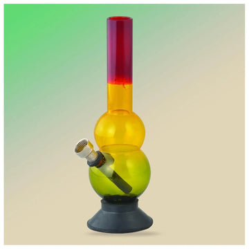 moksha 8 inch double bulb acrylic bong