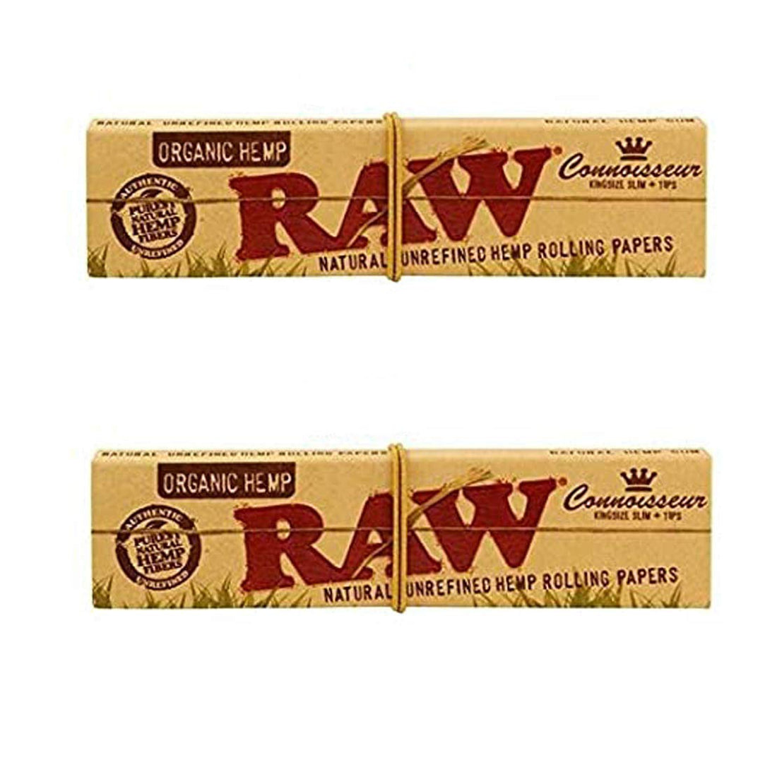 RAW organic king size rolling papers with tips – front view