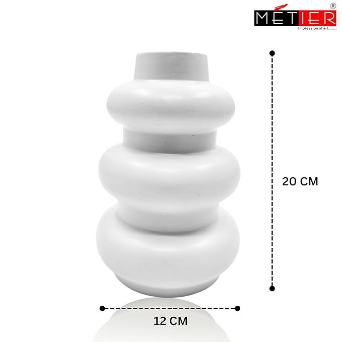 Flap9 Ceramic Flower Vase for Home, Office & Living Room Décor – Waterproof, Earthy FLAP9