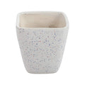 Home Décor Planter: White Ceramic Planter with Floral Design for Succulents FLAP9