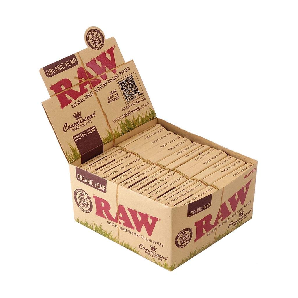 Raw rolling papers Organic Connoisseur King Size with Tips – 2 pcs FLAP9