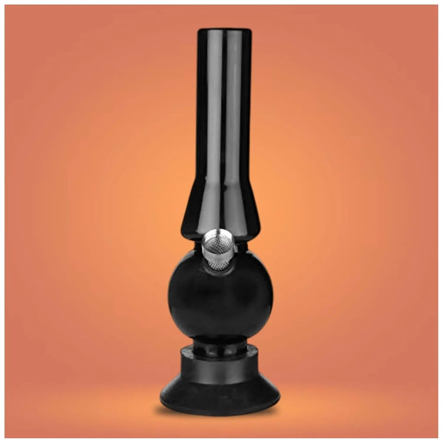 Moksha® 8 Inch Opaque Black Acrylic Mini Waterpipe Bong Moksha Bongs