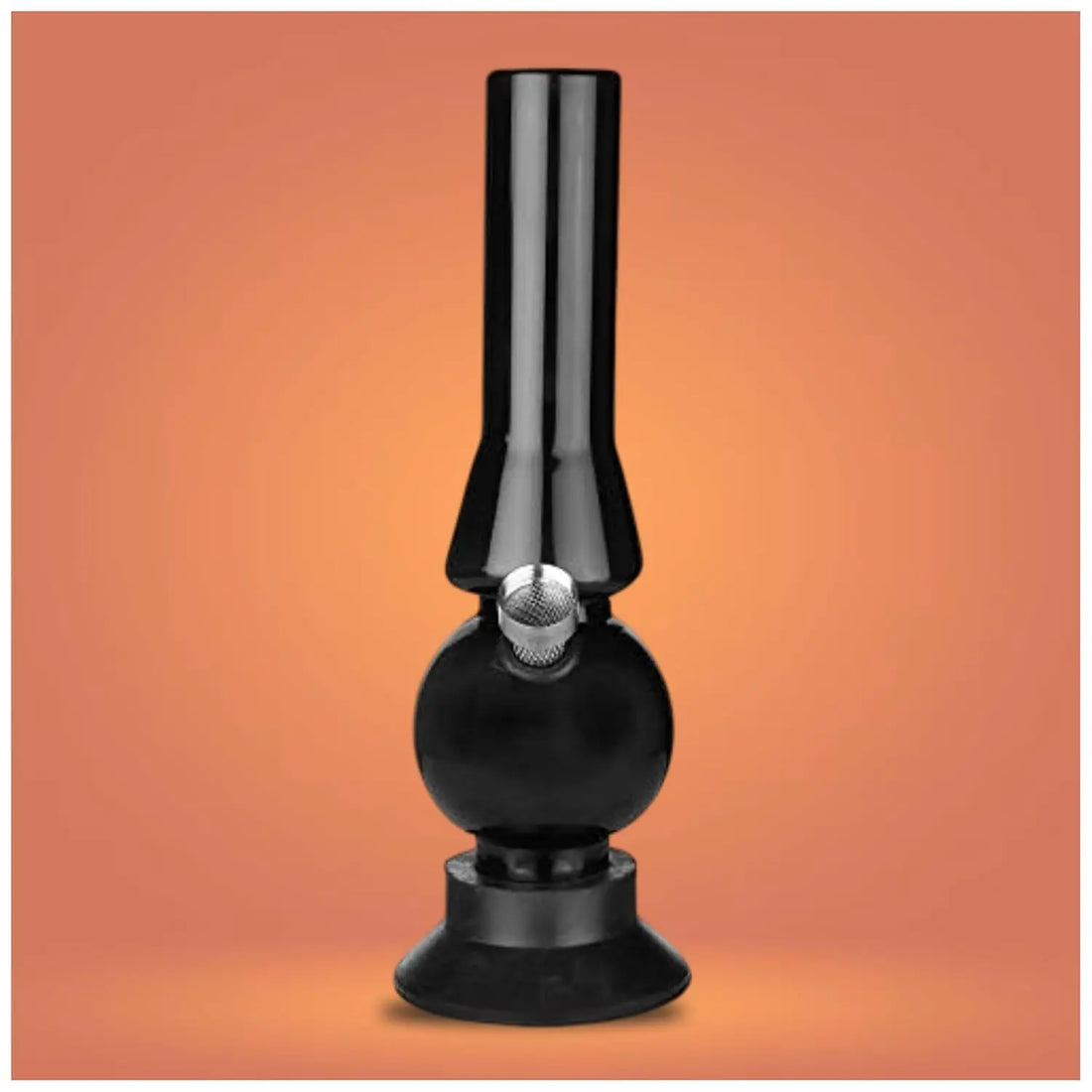 Moksha® 8 Inch Opaque Black Acrylic Mini Waterpipe Bong Moksha Bongs