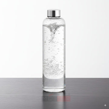 METIER® Borosilicate Glass Water Bottle | 1000ml Transparent, Leakproof, Freezer Safe, Scratch Resistant & Durable Glass Bottle for Home