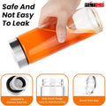 METIER 1000ml Borosilicate Glass Water Bottle – Pack of 2 FLAP9