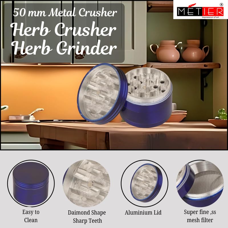 Diamond teeth 50mm herb grinder