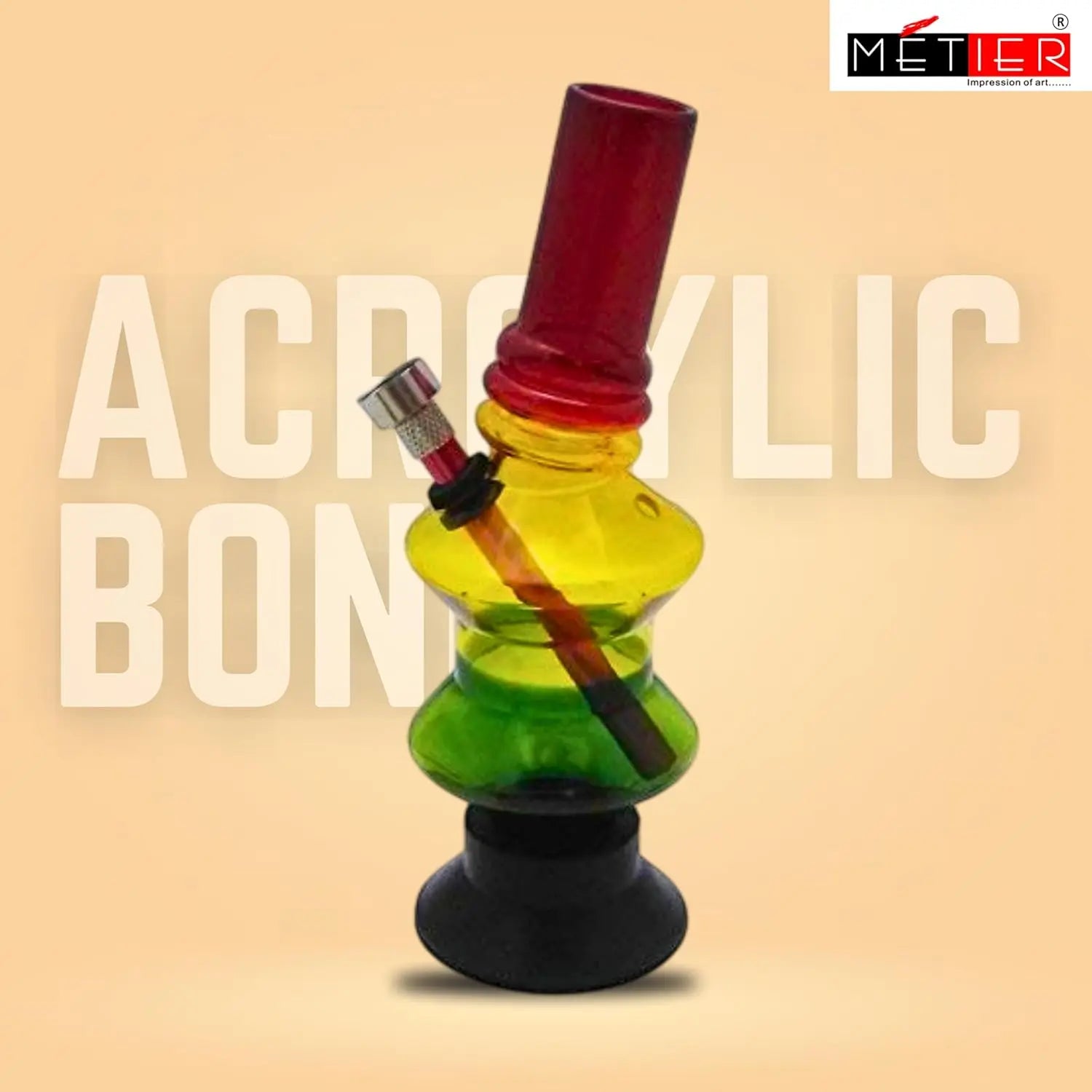 mini moksha bong with rasta design