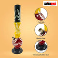 cannabis leaf printed waterpipe front view
