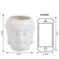 Ceramic Pot – Ceramic Buddha Planter Pot Self-Watering for Indoor Plants, Home & Office Décor FLAP9
