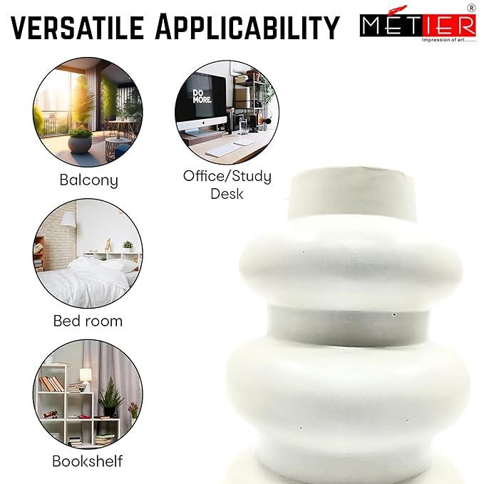 Flap9 Ceramic Flower Vase for Home, Office & Living Room Décor – Waterproof, Earthy FLAP9