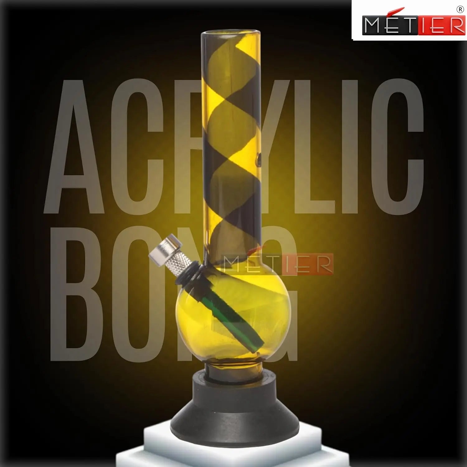 moksha acrylic bong 3cm pipe