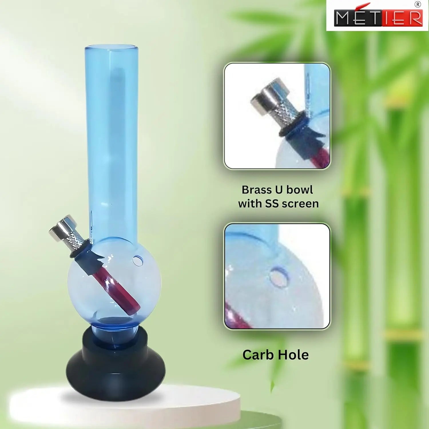 moksha sky blue acrylic hookah