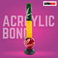 ice catcher feature on rasta acrylic bong