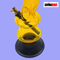 side profile of 30cm transparent yellow bong