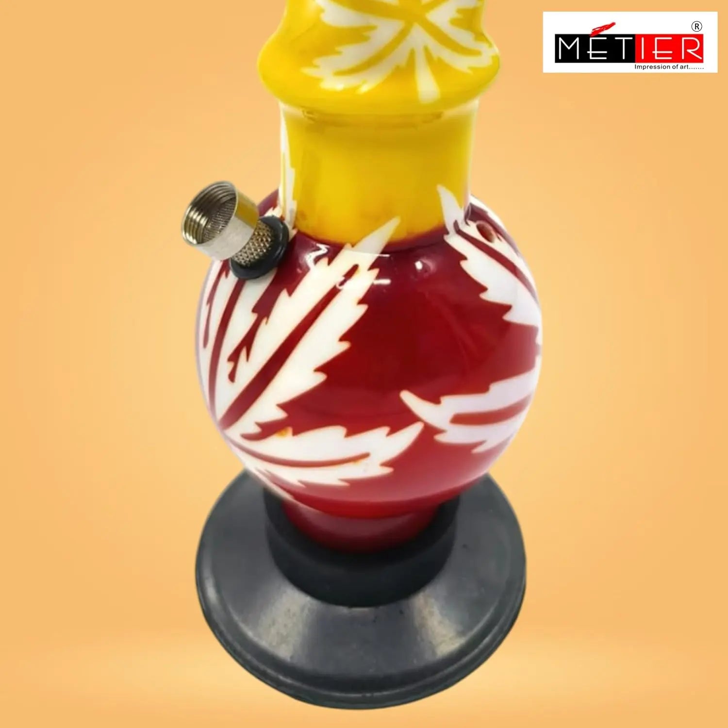 rasta color gradient acrylic bong side angle