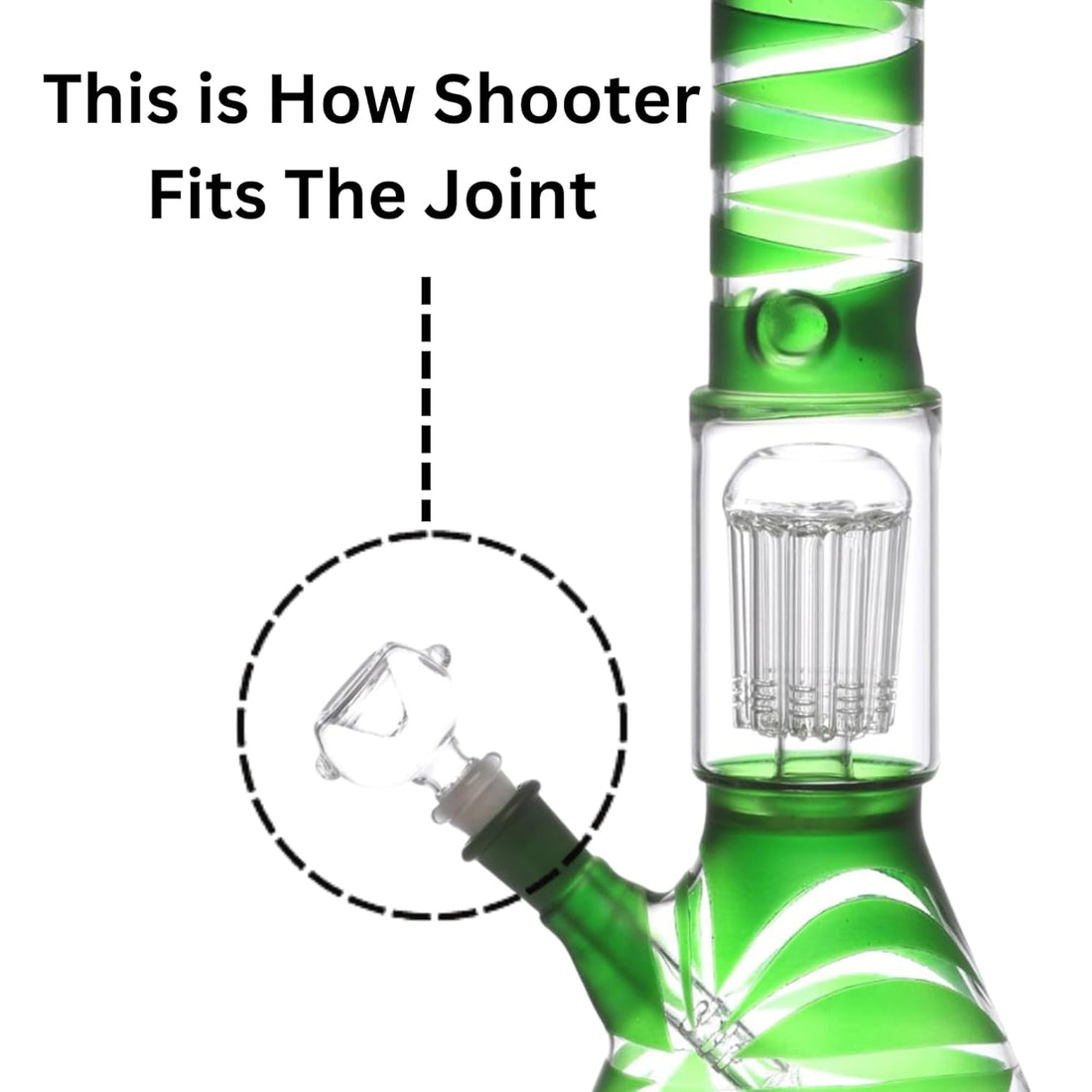 Moksha green glass bowl set for waterpipe bong (18.8mm)