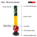 colorful rasta acrylic bong full view