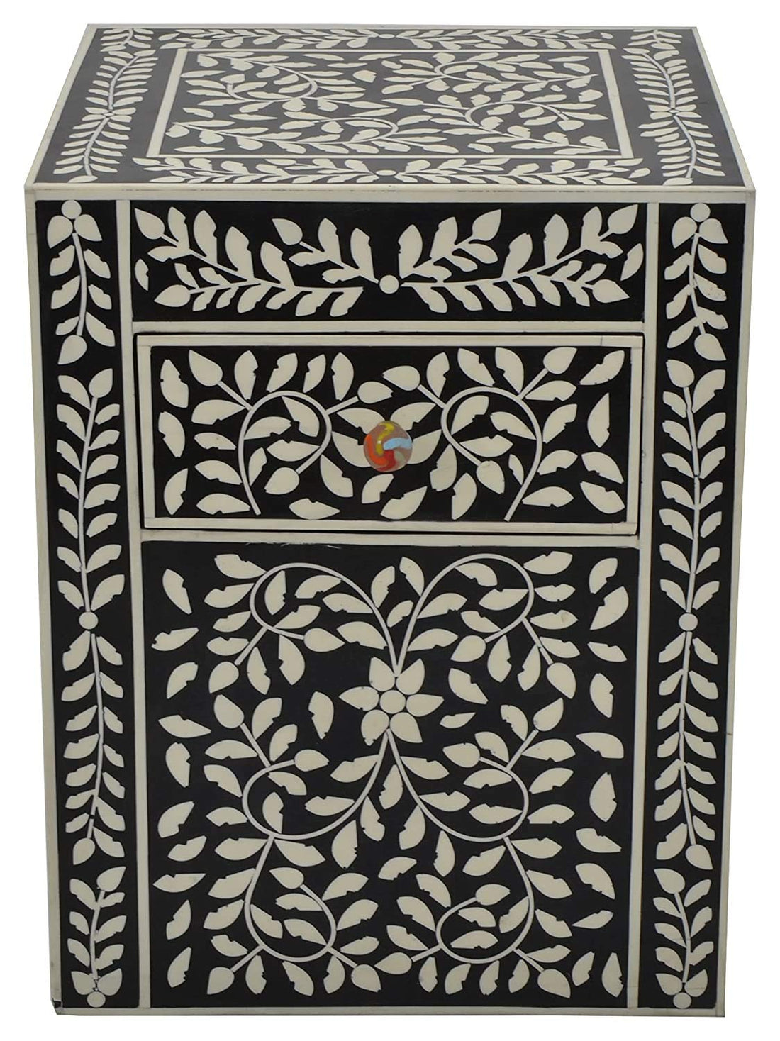 metier mdf wooden square stool front view