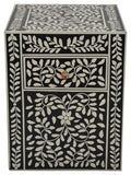 metier mdf wooden square stool front view