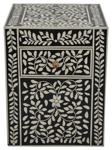 metier mdf wooden square stool front view