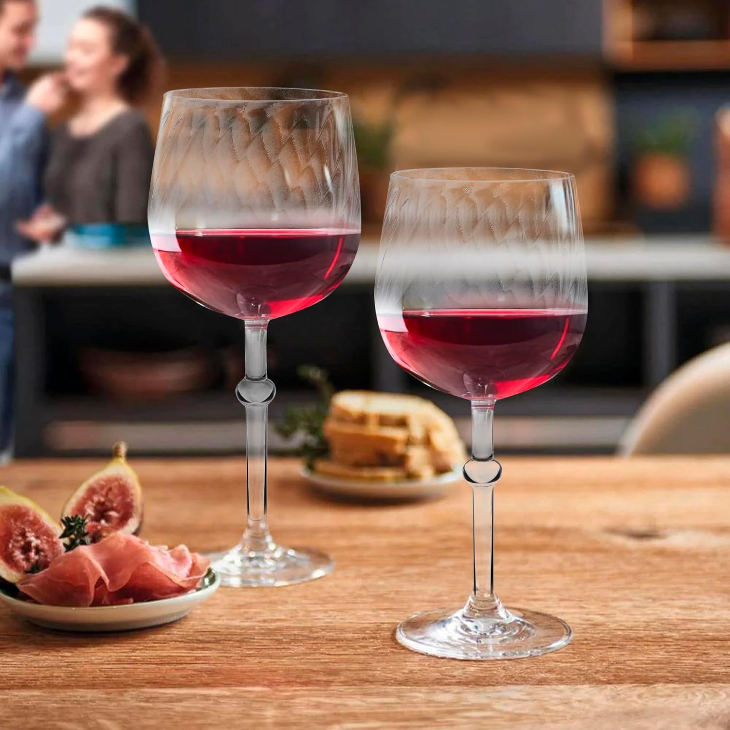 METIER® Borosilicate Red & White Wine Glass Set – 370ml (Pack of 2) Metier