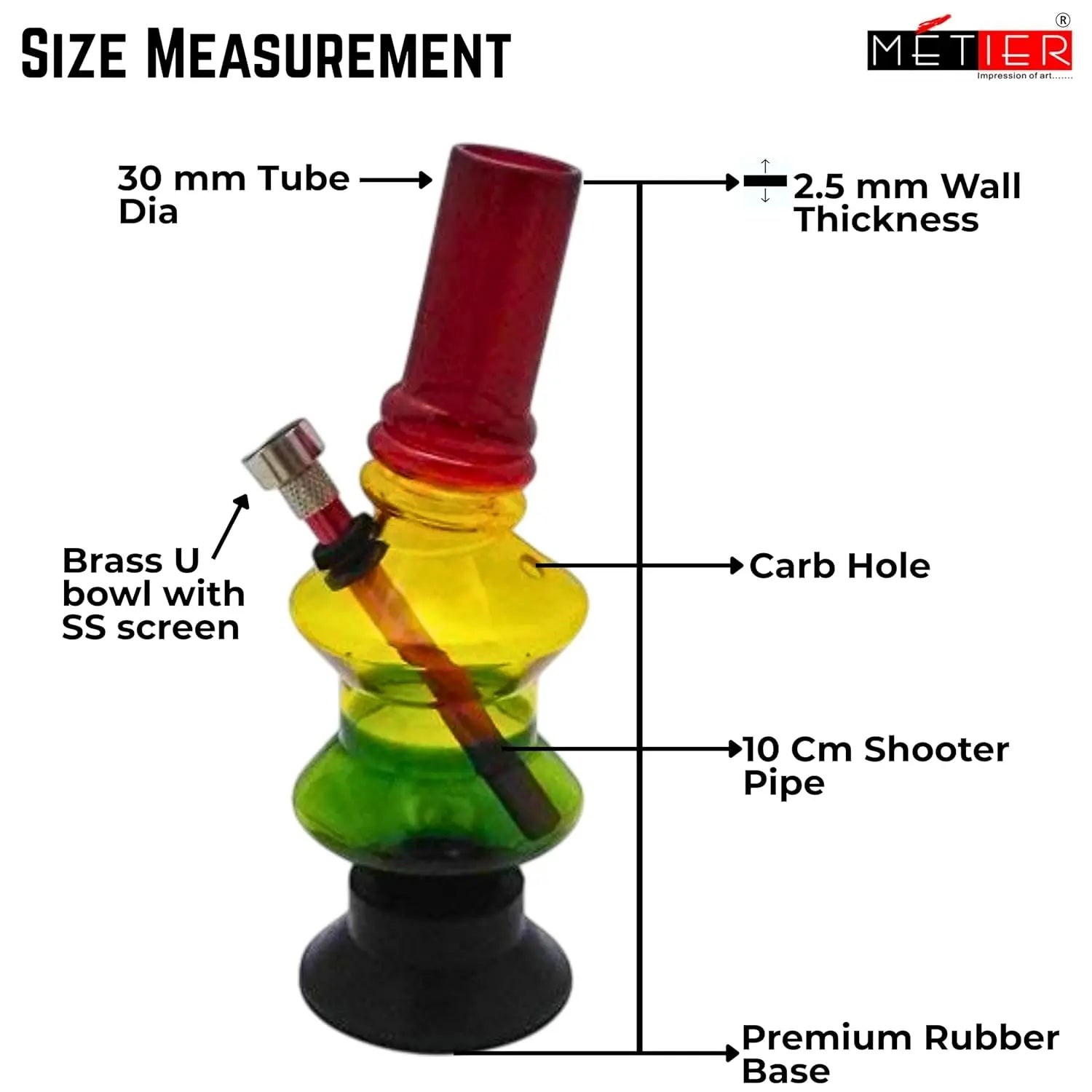 transparent mini waterpipe
