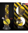 Moksha® 8 Inch Transparent Rasta Green Acrylic Mini Bong (3cm Pipe) Moksha Bongs