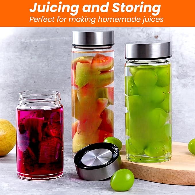 METIER 1000ml Borosilicate Glass Water Bottle – Pack of 2 FLAP9