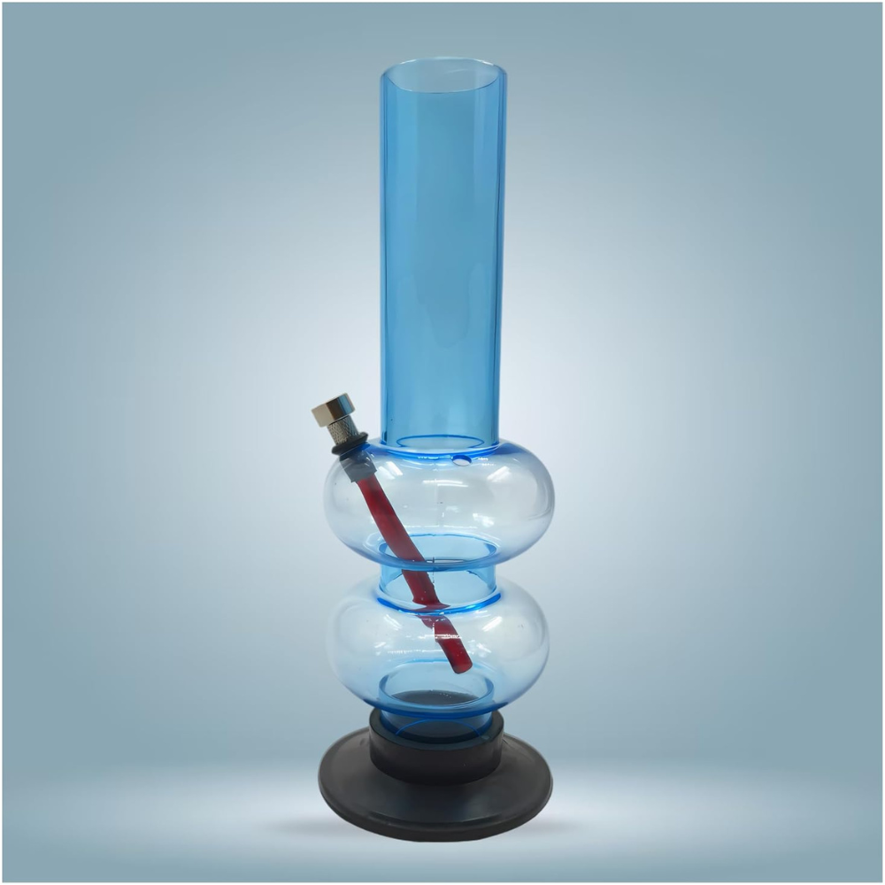 Moksha 12 Inch  Acrylic Water Pipe Bong – Sky Blue, 30cm Moksha Bongs