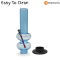 Moksha 12 Inch  Acrylic Water Pipe Bong – Sky Blue, 30cm Moksha Bongs