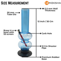 Moksha 12 Inch  Acrylic Water Pipe Bong – Sky Blue, 30cm Moksha Bongs