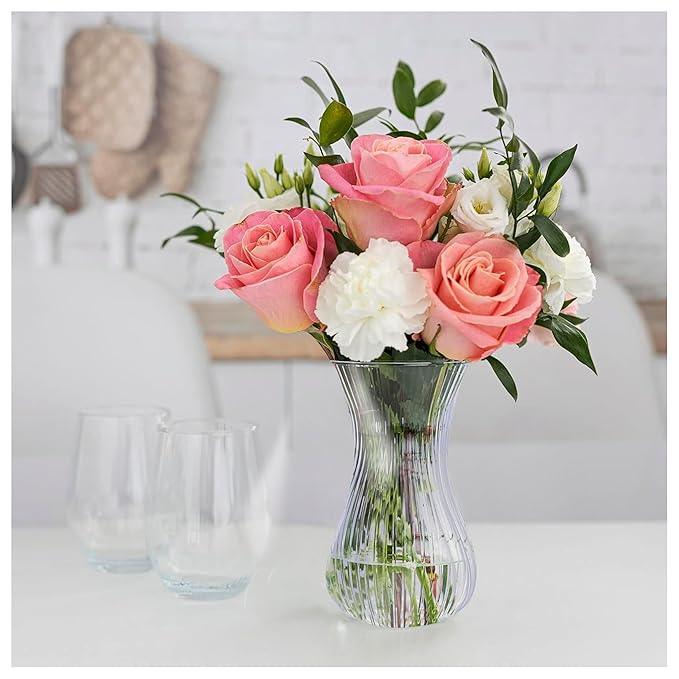 Flap9 Borosilicate Glass Flower Vase for Home, Office & Table Decoration FLAP9