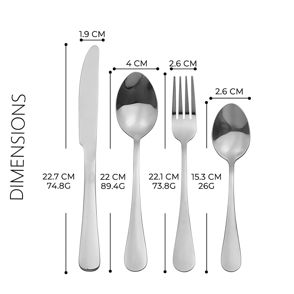 Métier 4-Piece Stainless Steel Cutlery Set – Elegant & Durable