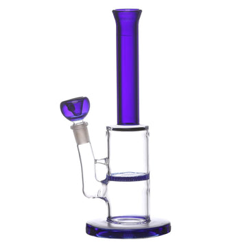 Moksha 10-Inch Glass Honeycomb Water Pipe Bong (26cm, Blue)