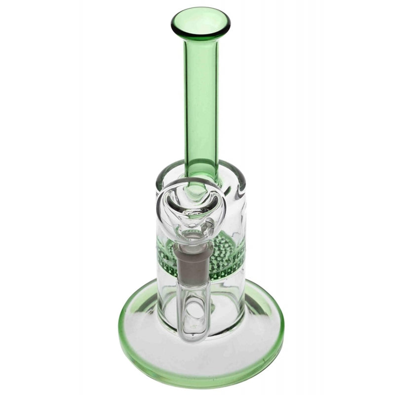 Moksha 10 inch glass honeycomb water pipe smoking bong hookah (26cm, green)