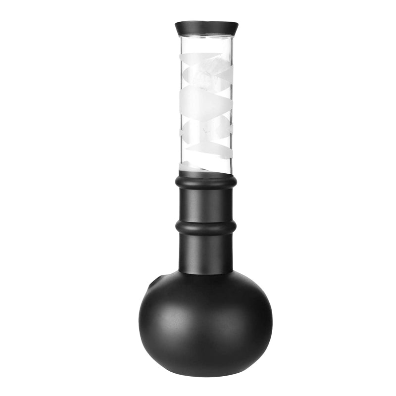 Moksha 10 inch smoking glass bong hookah pipe (25 cm, black)