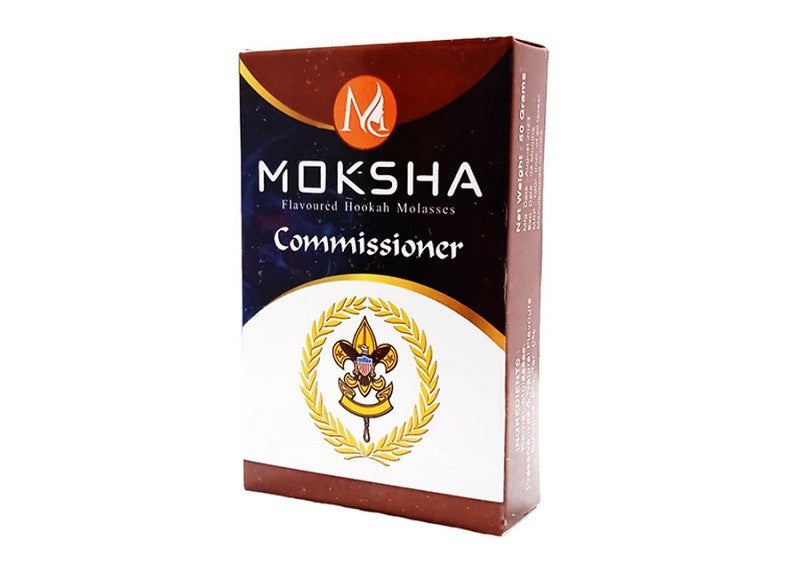 Moksha Commissioner Herbal Hookah Flavor | Nicotine Free Pack (PACK OF 6 ) Moksha Bongs