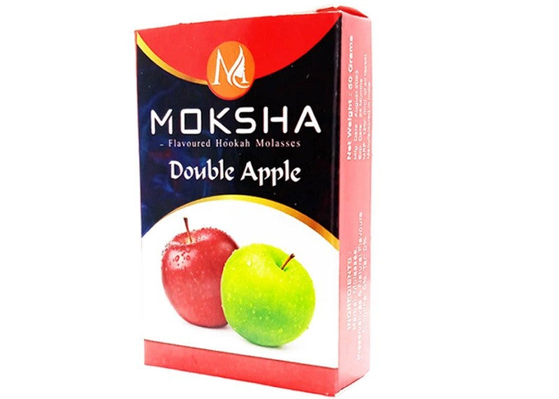 Moksha Double Apple Herbal Hookah Flavor | (50 g, pack of 6) Moksha Bongs